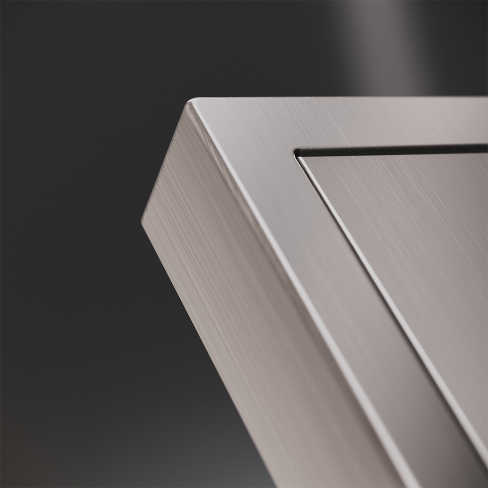 Накладка для розетки с заземлением Voltum S70 METAL (никель) VLSM000611