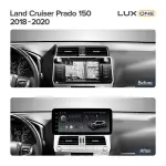 Магнитола для Toyota Land Cruiser Prado 150 2017-2019 (поддержка 360) - Teyes LUX ONE ROUND монитор 12.3" 2K QLED на Android 10, Быстрая, CarPlay, 4G SIM-слот