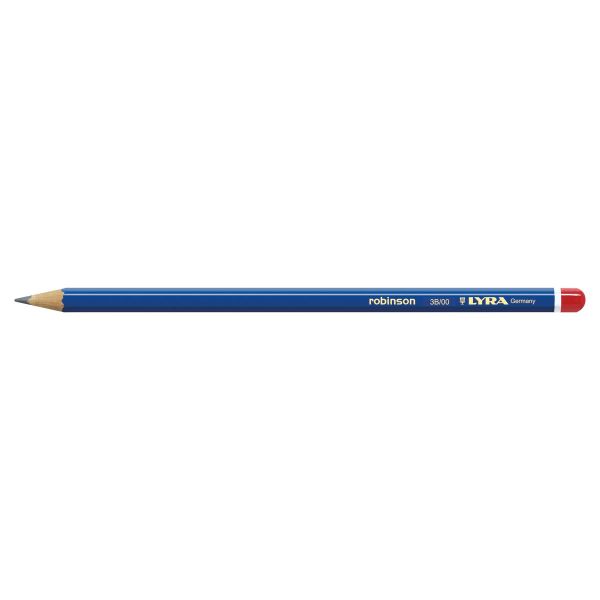 Карандаш чернографитный заточенный 3B, Robinson 12 шт, Lyra 3B L1210103