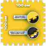 ЭВА-плитка жёлто-чёрная 100×100×2 см - мягкий коврик-пазл, плетёнка, 50 шт.