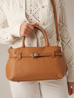 Кожаная сумка Muse DBR 31399 коричневый лист