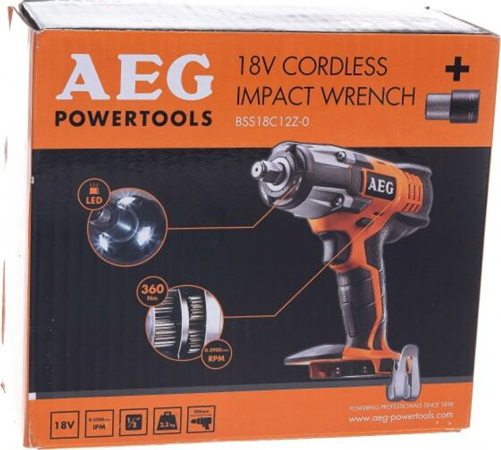 Аккумуляторный гайковерт AEG BSS 18C12ZLi-0 4935446449
