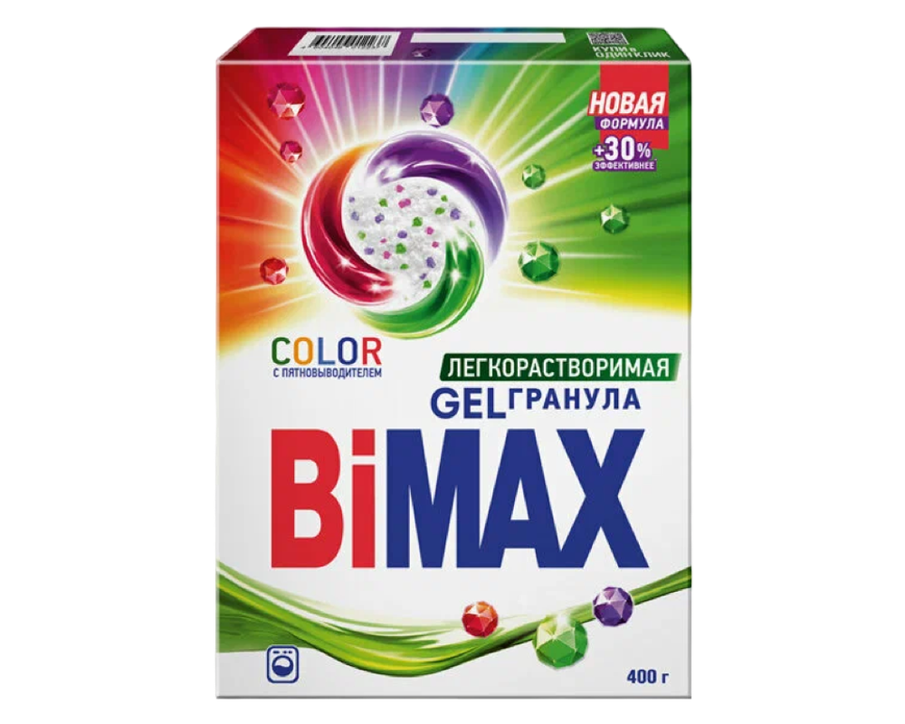 Порошок стиральный BiMAX автомат GEL гранула Колор 400г