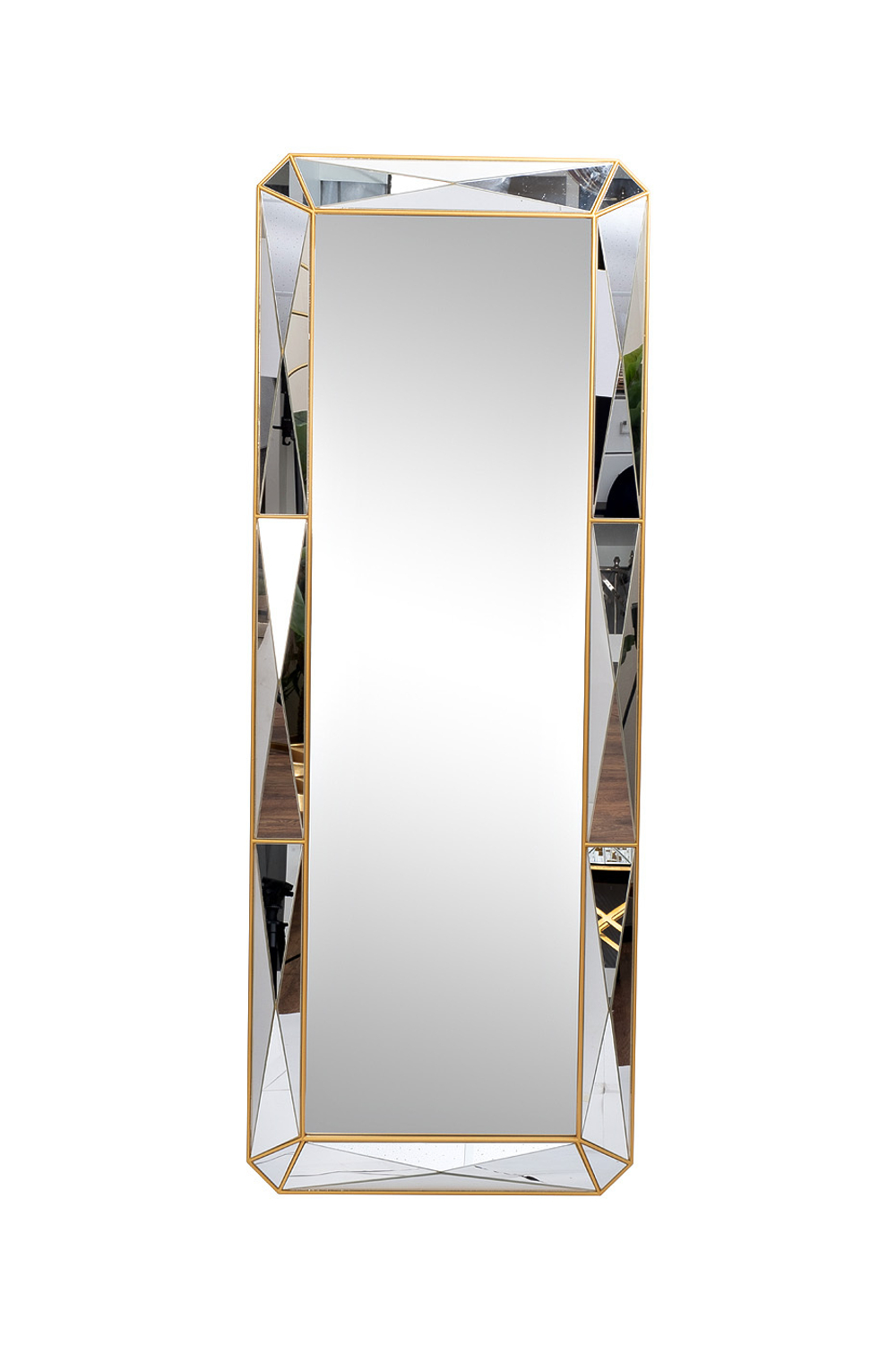 Зеркало декоративное 160x60см Garda Decor с фактурной зеркальной отделкой
