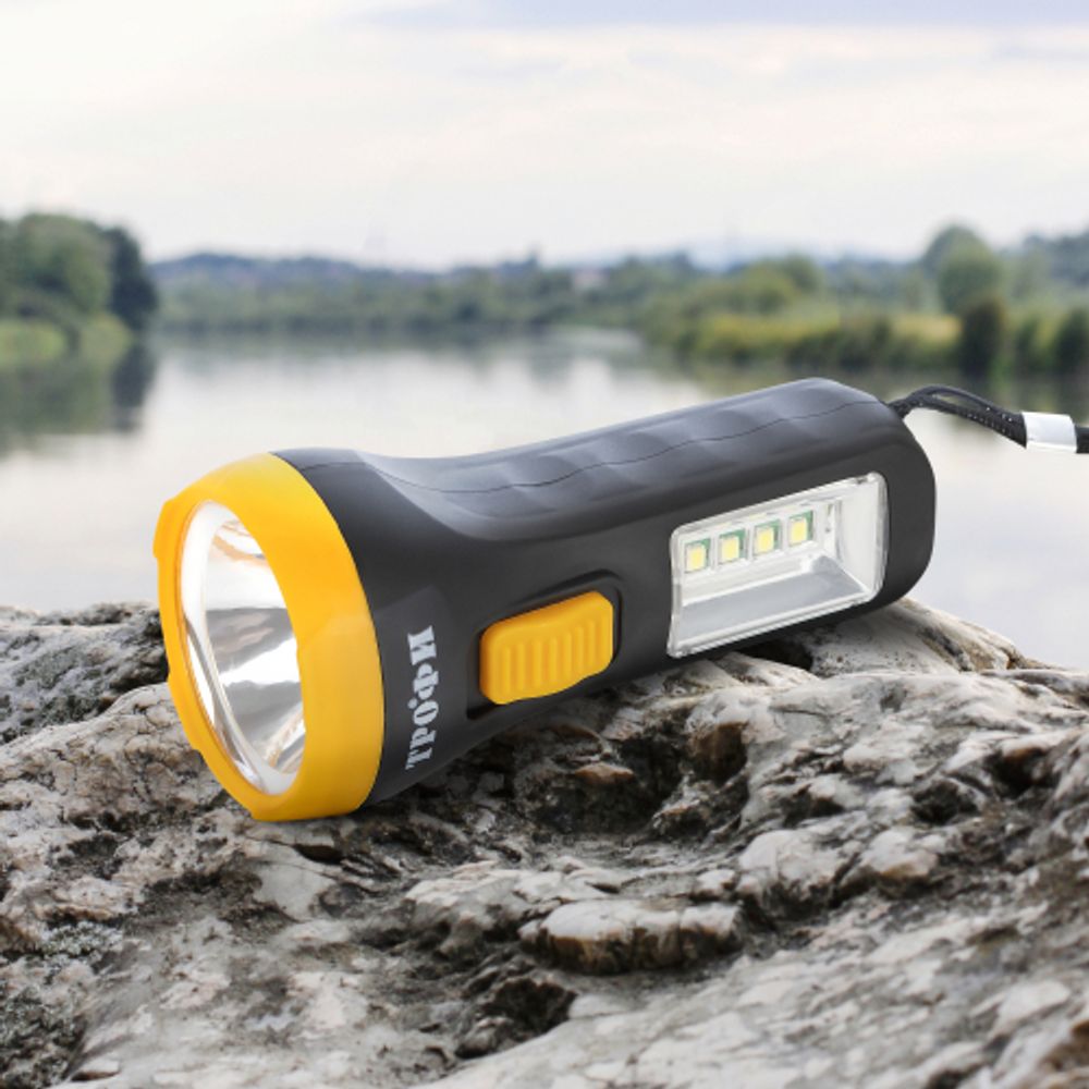 Светодиодный фонарь Трофи UB-101 универсальный на батарейках 1Вт 1 SMD+4 LED 1хAA | Универсальные  фонари