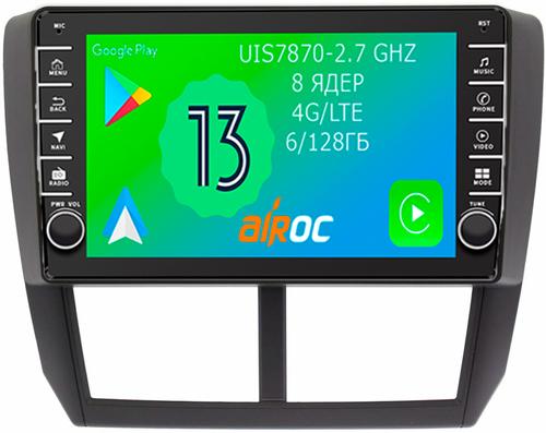 Магнитола для Subaru Forester, Impreza 2008-2013 - Airoc AB-3403 (кнопки и крутилки), Android 13, Быстрая, SIM-слот, CarPlay