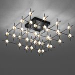 Потолочный светильник Molecular 36 black/gold