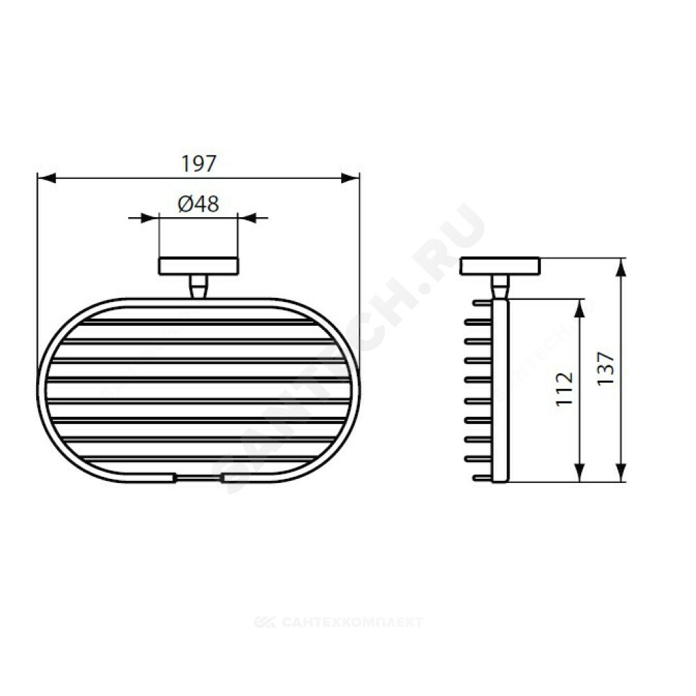 Полочка для мыла IOM хром Ideal Standard A9112AA