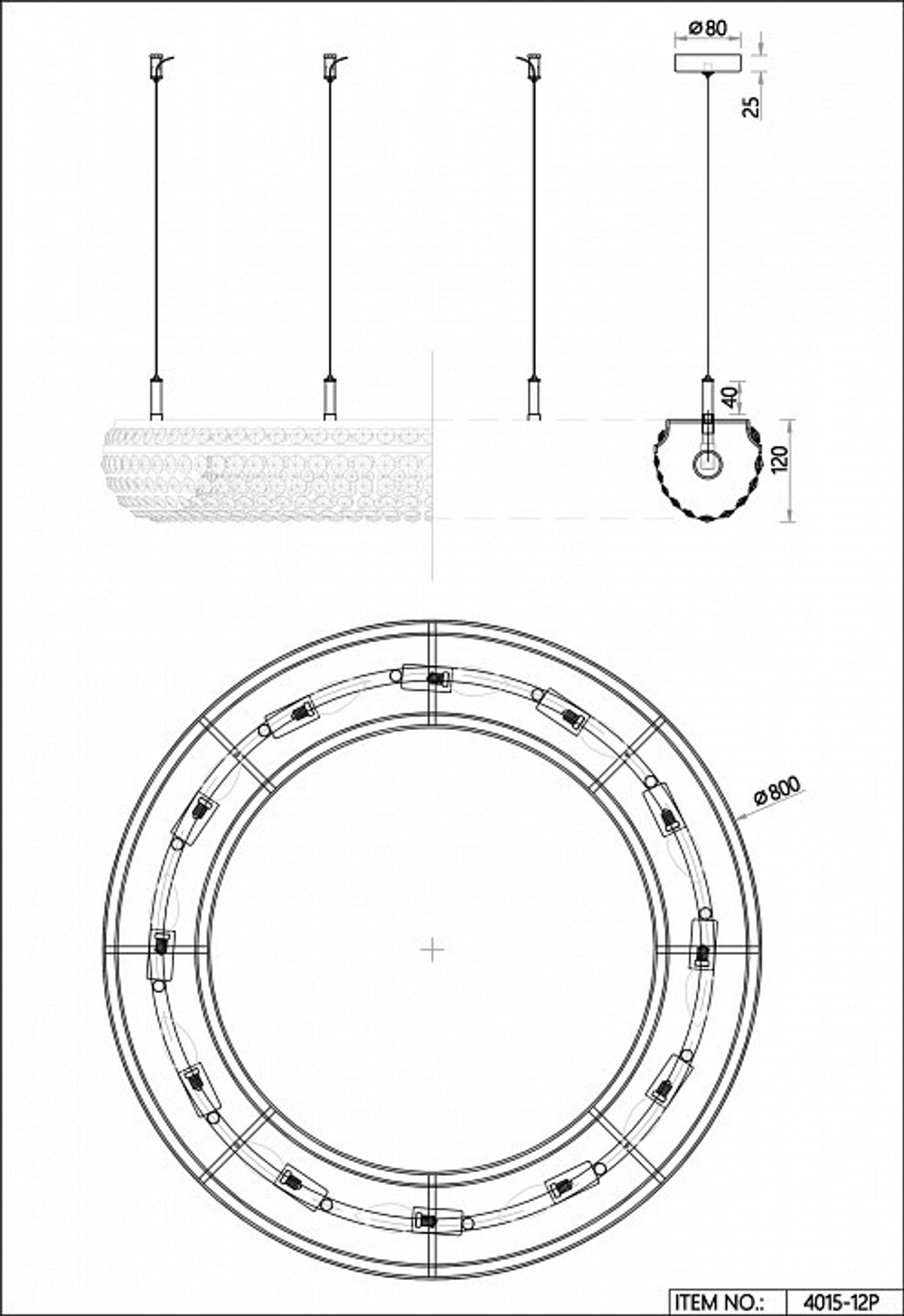 Подвесная люстра Favourite Monilibus 4015-12P
