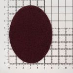 Заплатка пришивная замша овал 6х8,2см с перфорацией, 2 шт, 100% кожа, 31 бордовый, 59114