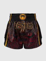 Шорты тайские Venum Quetzal Fury Black/Fury Red/Tangerine