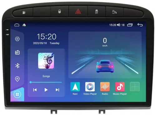 Магнитола для Peugeot 308 2007-2014, 408 2012-2022 - Parafar PF081U2K на Android 13, Быстрая, QLED+2K, CarPlay, 4G SIM-слот