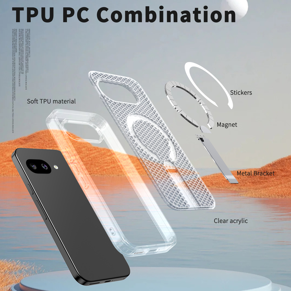 Прозрачный чехол Mesh Pro Magnetic Case для Google Pixel 10А
