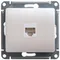 Розетка компьютерная RJ45 Cat 5e Systeme Electric Glossa Перламутр GSL000681K