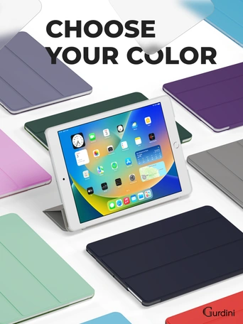 Чехол книжка для iPad 7/8/9 10,2"Gurdini Slim Case полиуретановый серый