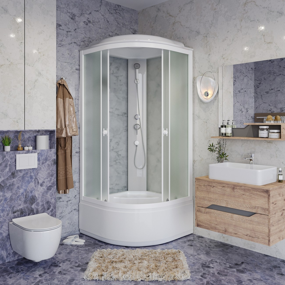 Душевая кабина Niagara (Ниагара) Promo P90/40/MT с высоким поддоном, 90х90х215