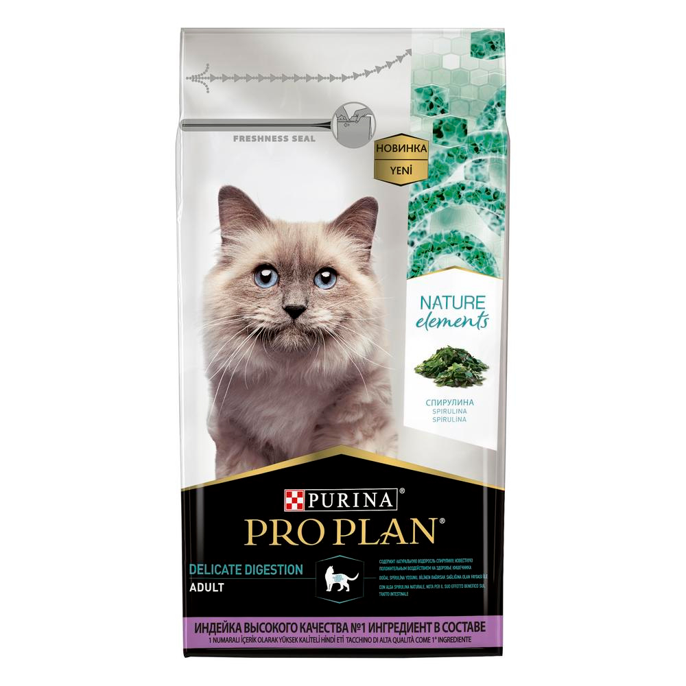 Pro Plan Nature Elements Delicate Digestion Индейка для кошек 1,4 кг