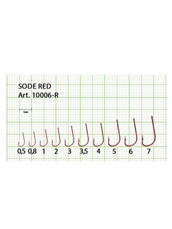 Крючок рыболовный SODE RED 10006R №7