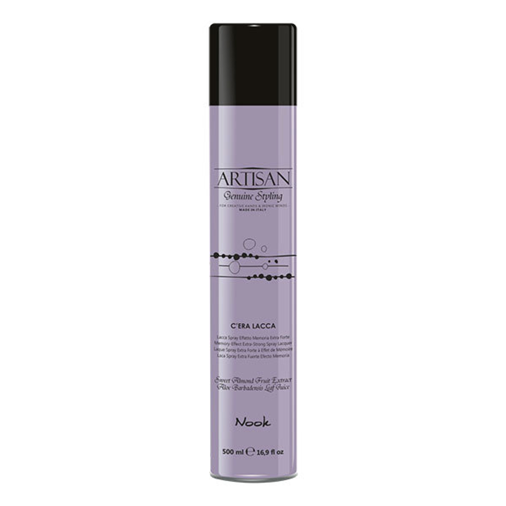 Лак для волос экстра-сильной фиксации Nook Artisan Genius Styling С'era Lacca Extra strong Spray Lacquer 500мл