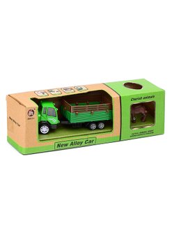 Игровой набор Трактор с тележкой и животным (600C-6)