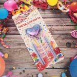 Свечи для торта Цифра Воздушное сердце «8» (свечи 8 см, сердце 5*13 см)