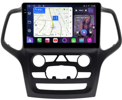 Магнитола для Jeep Grand Cherokee WK2 2013-2021 (ШГУ 5") - FarCar S400-TS18 монитор 9.5" QLED на Android 14, CarPlay, 4G SIM-слот