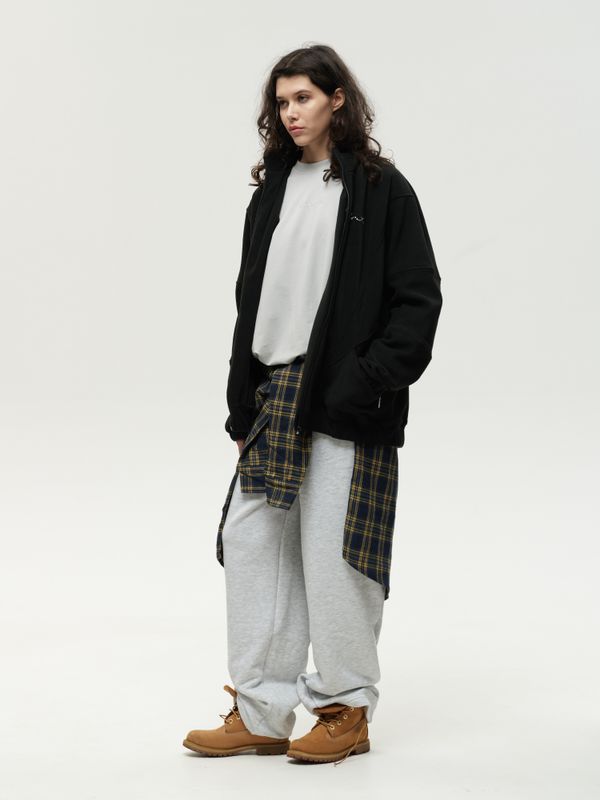 Толстовка Zip-Up черная - фото 6