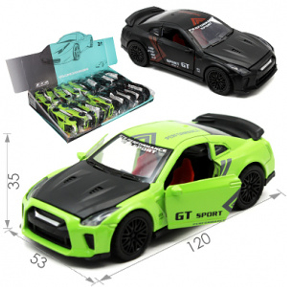 Метал. транспорт 12см НИССАН GT-R  откр.двери