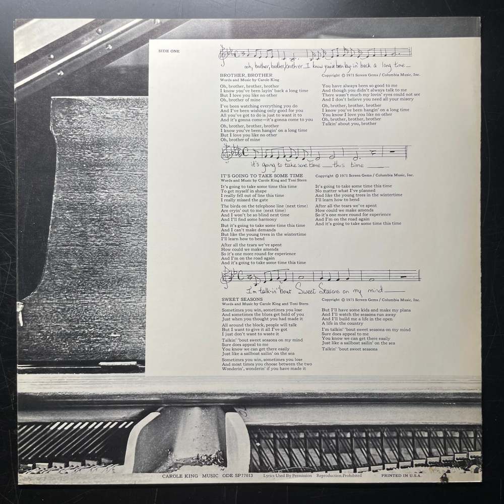 Carole King ‎– Music (США 1971г.)