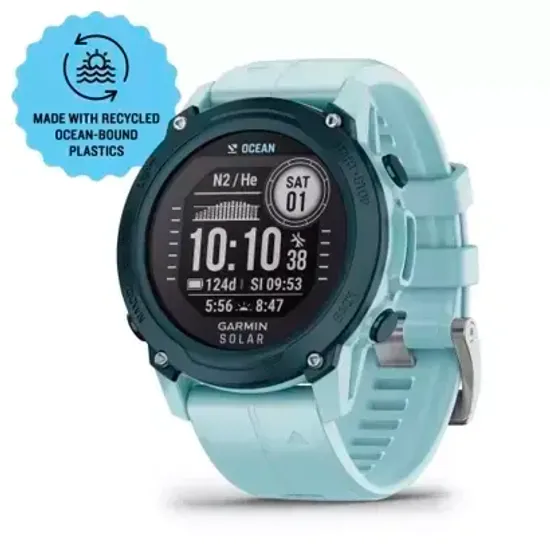 Смарт-часы Garmin Descent G1 Solar Ocean Edition лазурные 010-02604-04