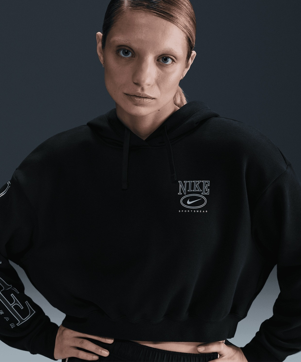 Толстовка женская NIKE W NSW CLUB FLC OS GX CRP HDY
