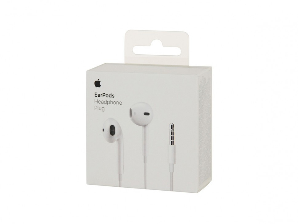 Наушники гарнитура EarPods 3,5 mm Jack (Оригинал) РСТ
