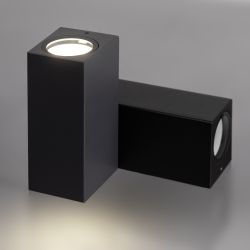 Декоративная подсветка ЭРА WL38 BK MR16/GU10 (2 шт.), черный, для интерьера, фасадов зданий | Фасадная декоративная подсветка