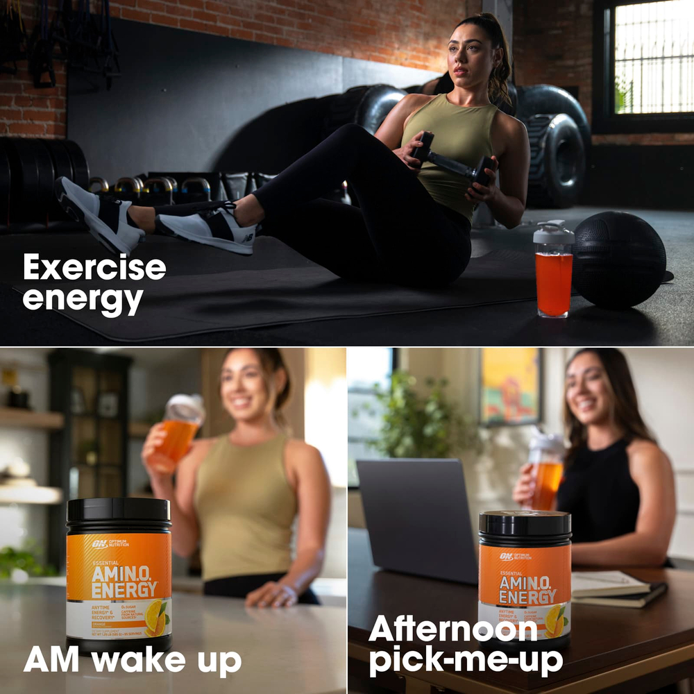Optimum Nutrition, ESSENTIAL AMIN.O. ENERGY, охладитель с апельсином, 270 г (9,5 унции)