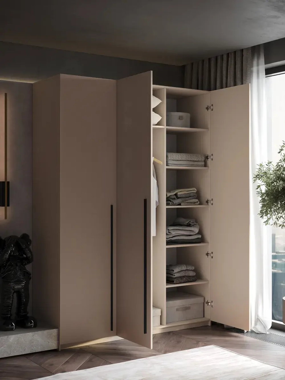 Шкаф распашной Lorena 6, кашемир, 120 см