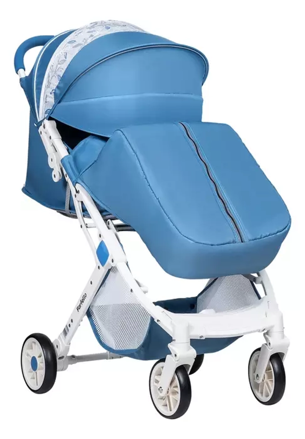 Коляска детская прогулочная Farfello Comfy Go (Blue/colorful white frame CG-102)