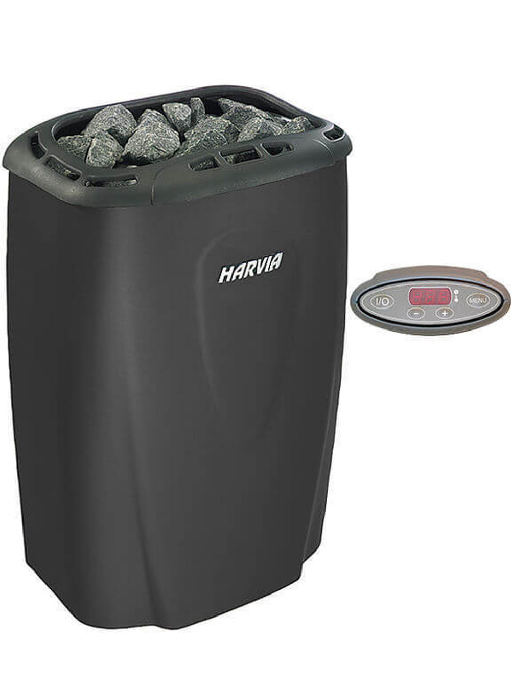 HARVIA Электрическая печь Moderna E/1-3phase HVE450400M V45E Black с выносным пультом в комплекте