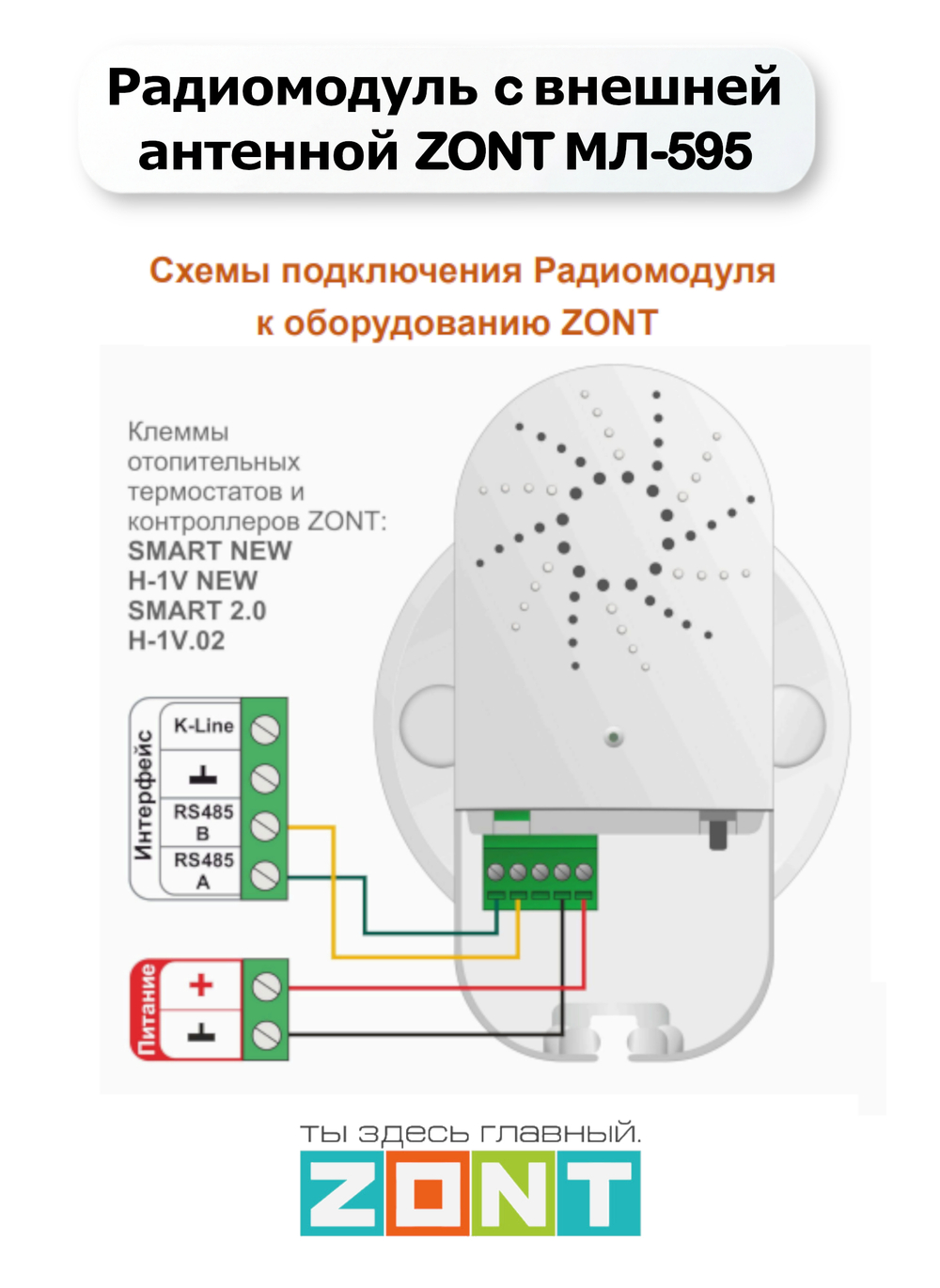 ZONT МЛ-595 Радиомодуль с внешней антенной