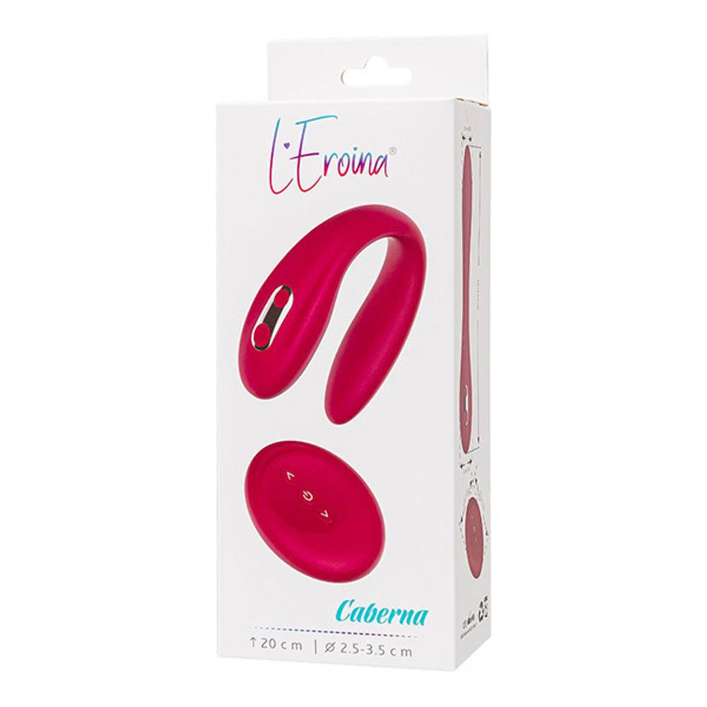 Бордовый многофункциональный вибратор 20см ToyFa L'eroina Caberna 561031
