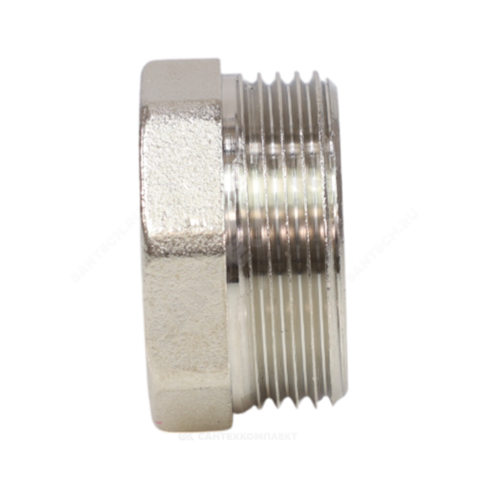 Футорка латунь никель Ду 10х8 (3/8"х1/4") НР/ВР VALFEX VF.581.N.038.014