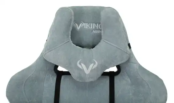 Кресло игровое Zombie Viking Knight серо-голубой Light-28 с подголов. крестов. металл