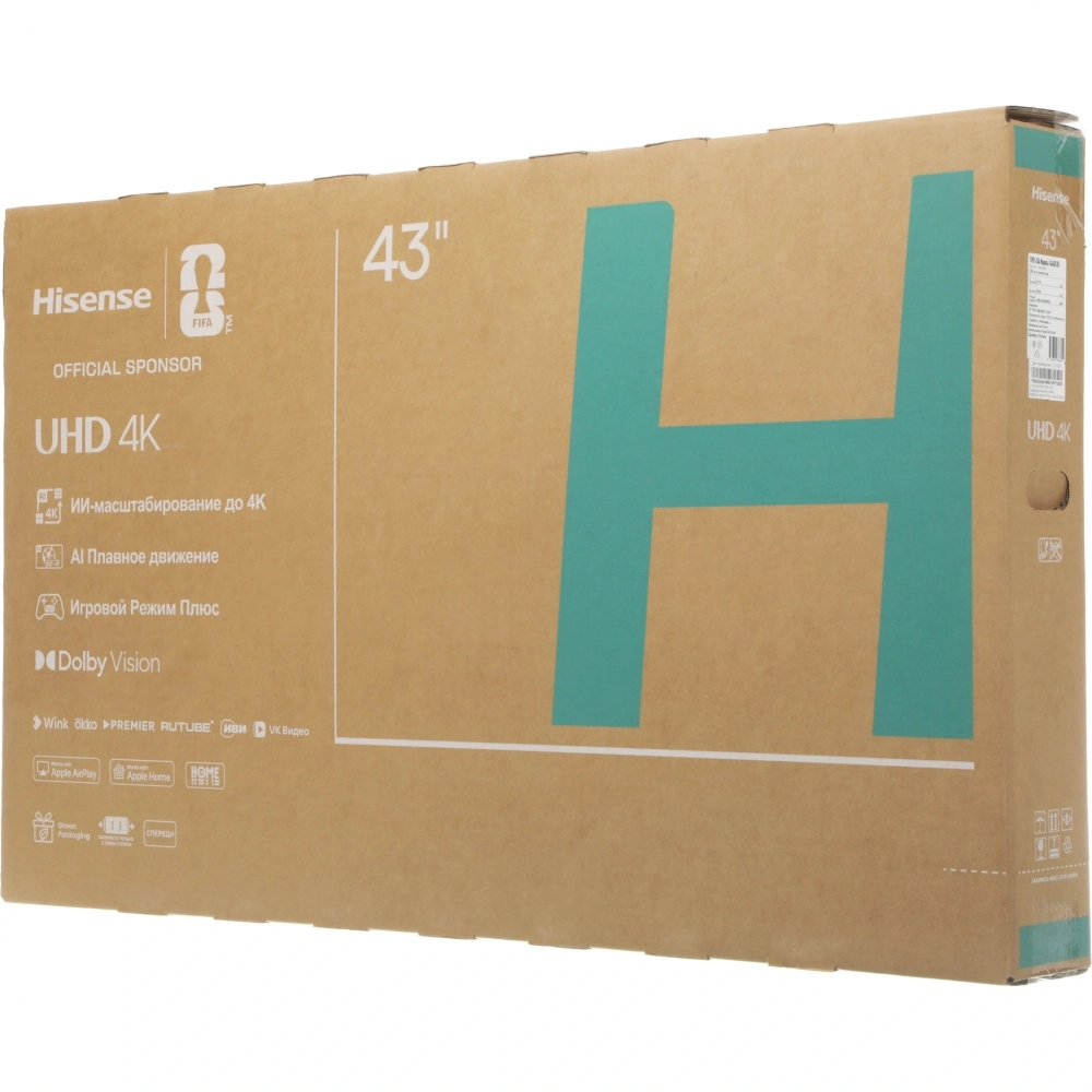Телевизор Hisense 43A6S RU 43" 4K UltraHD черный