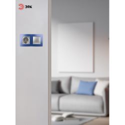 12-5002-29 ЭРА Рамка на 2 поста, Эра12, ультрамарин | Эра 12