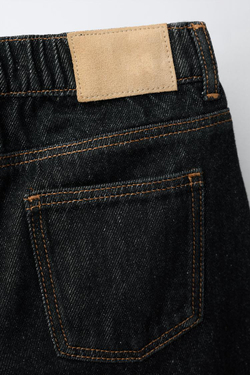 ZARA ЗАУЖЕННЫЕ ДЖИНСЫ, ЧЕРНЫЙ