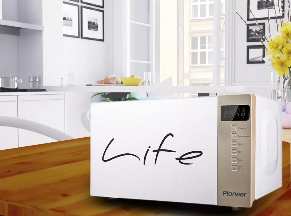 Дизайнерская микроволновая печь Pioneer с защитой от электромагнитного излучения