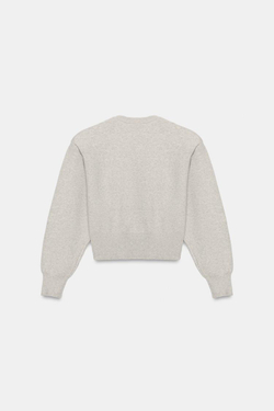 ZARA СВИТЕР С ПОДПЛЕЧНИКАМИ, СЕРЫЙ