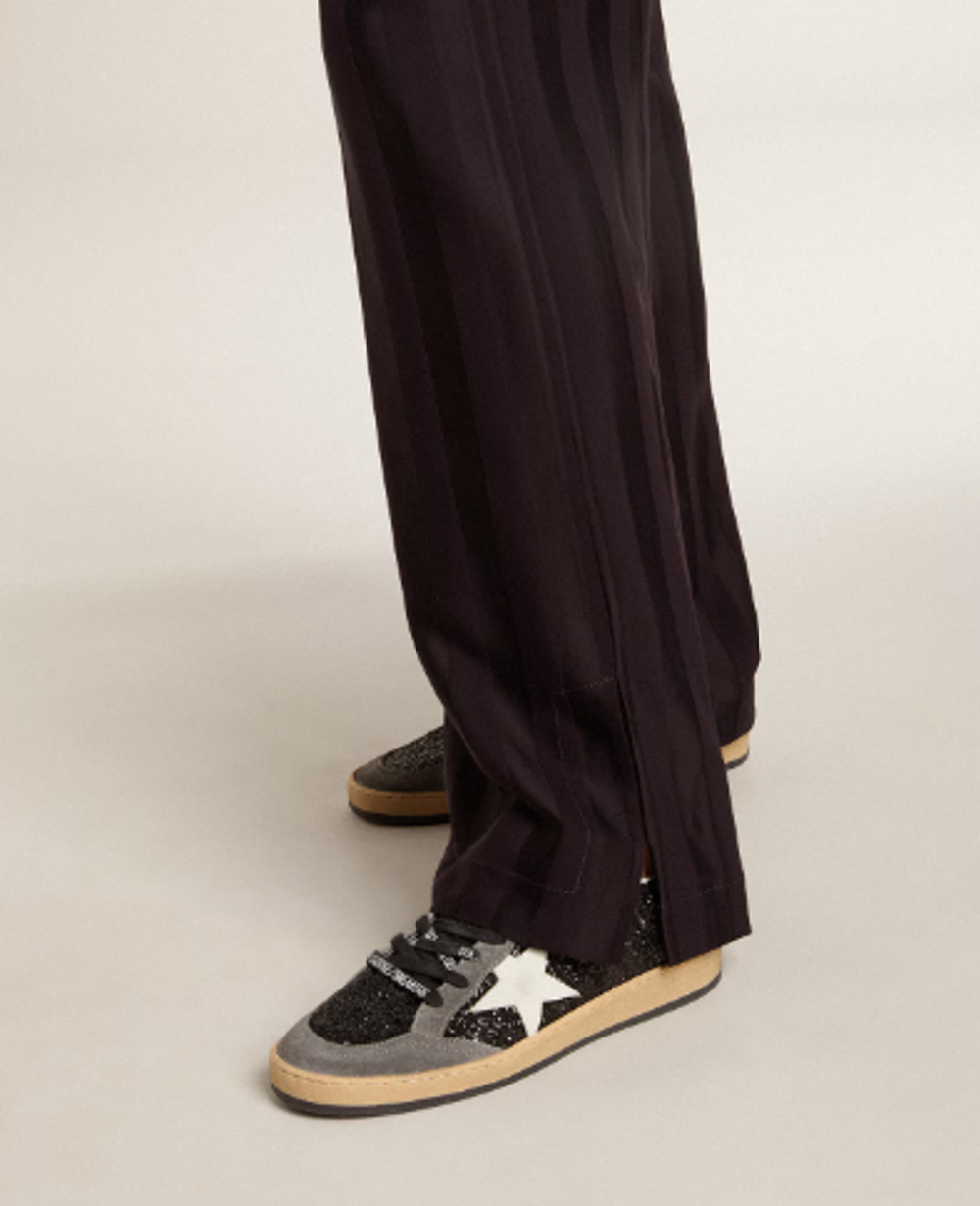 Кеды Женские Ball Star in glitter with leather star and metallic leather heel tab
