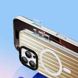 Усиленный прозрачный чехол (Gradient Desert Gold) с поддержкой MagSafe от Dux Ducis для iPhone 16 Pro Max, серия Zest Series Case