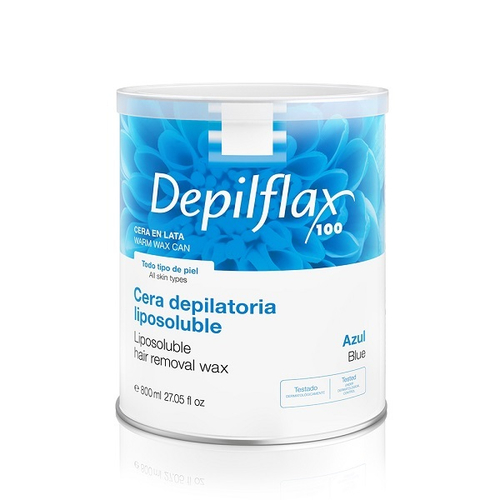 Воск теплый в банке Depilflax Азуленовый 800мл