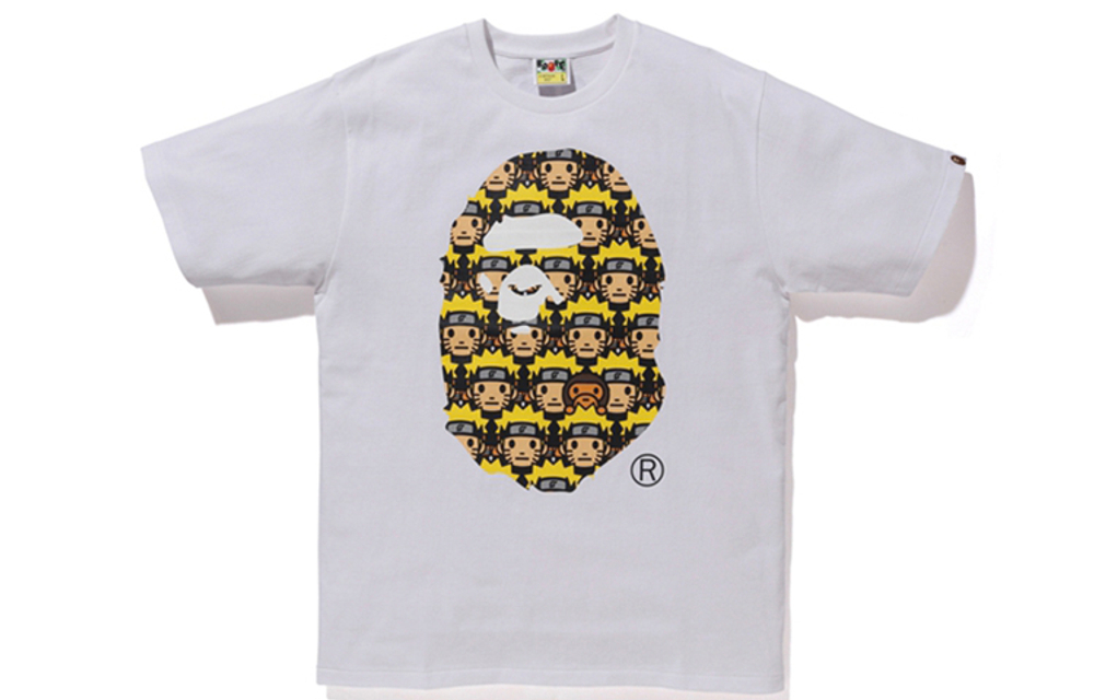 A Bathing Ape X Naruto Ape Head Tee белый
